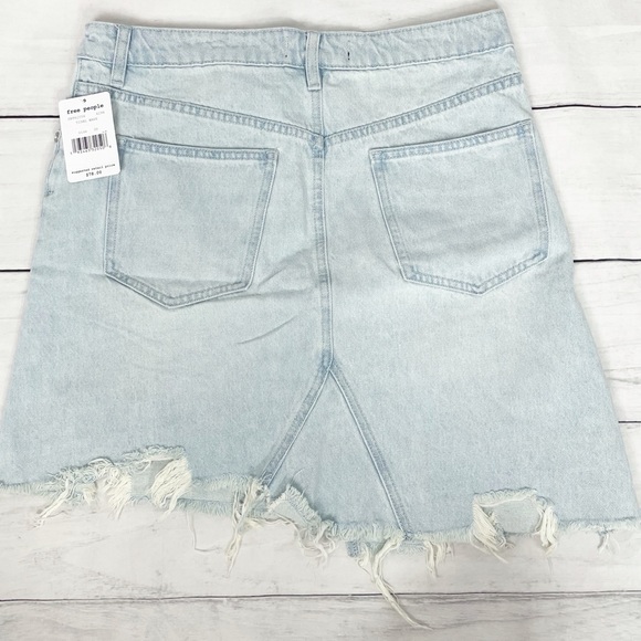 Free People Going Rouge Jean Skirt - Picture 5 of 6